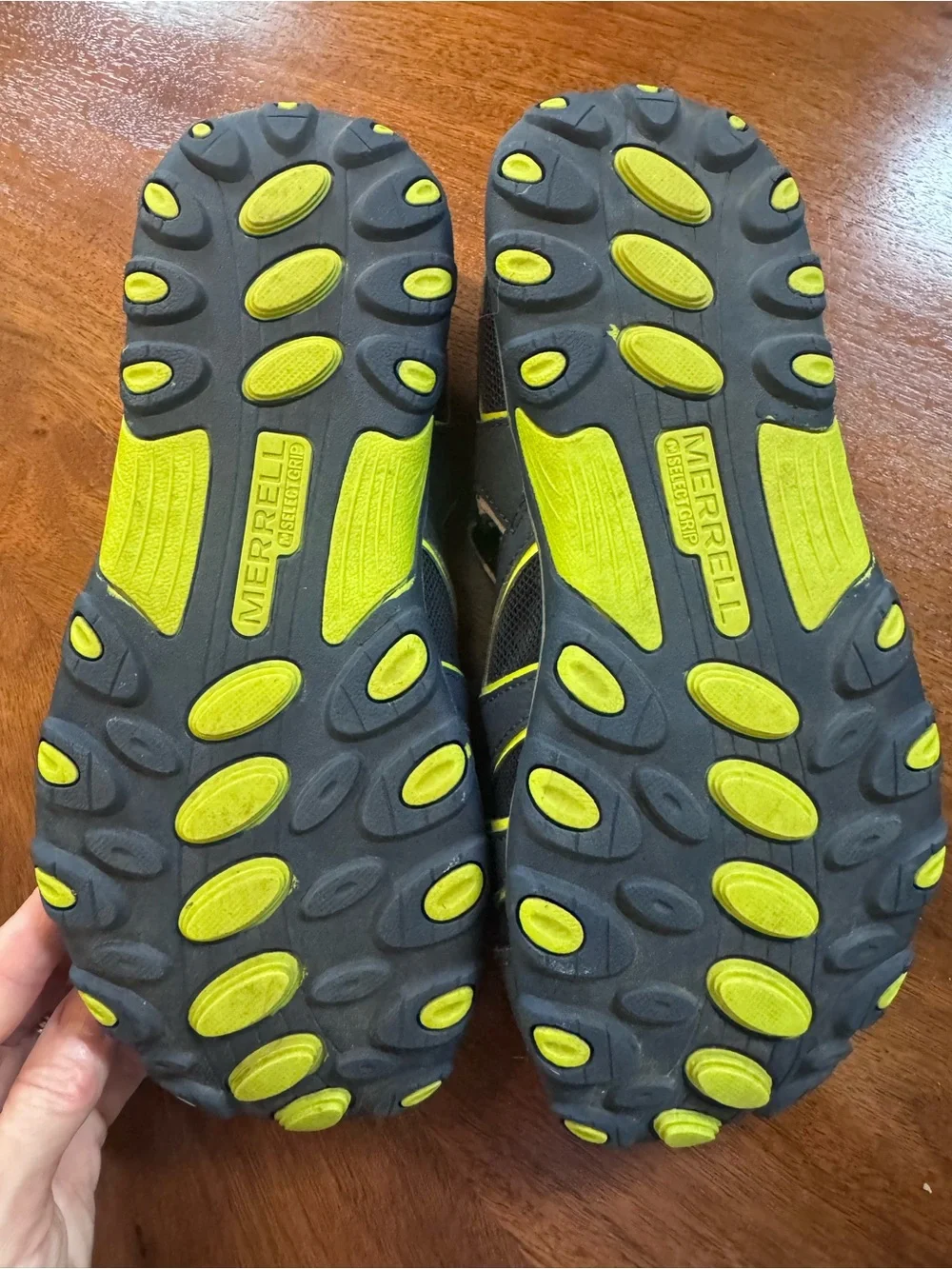 Merrell Dark Blue Sandals with Yellow Accents